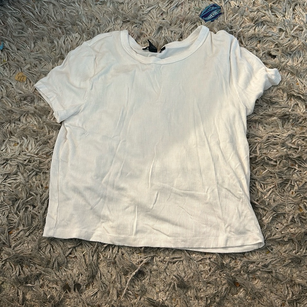White Cropped Shirt